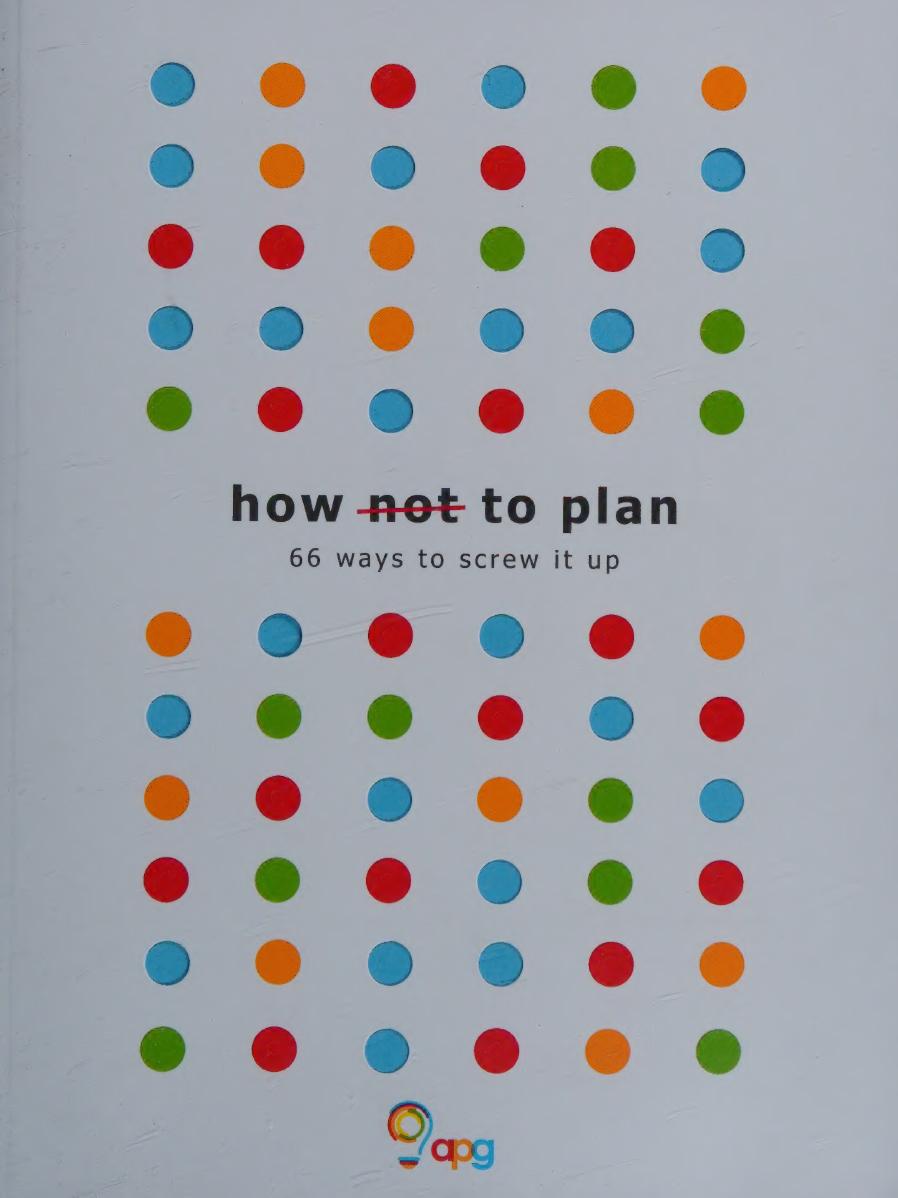 Cover of How not to Plan